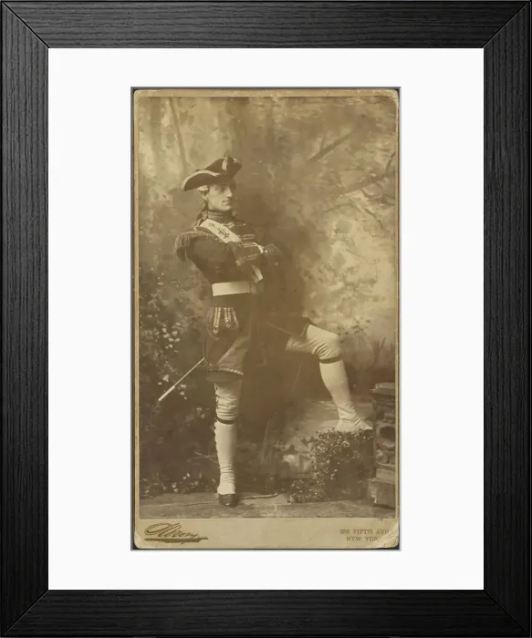 Framed Print : John Drew, Jr. as Captain Plume from The Recruiting Officer, 1885. Creator: Napoleon Sarony Framed Print : John Drew, Jr. as Captain Plume from The Recruiting Officer, 1885. Creator: Napoleon Sarony