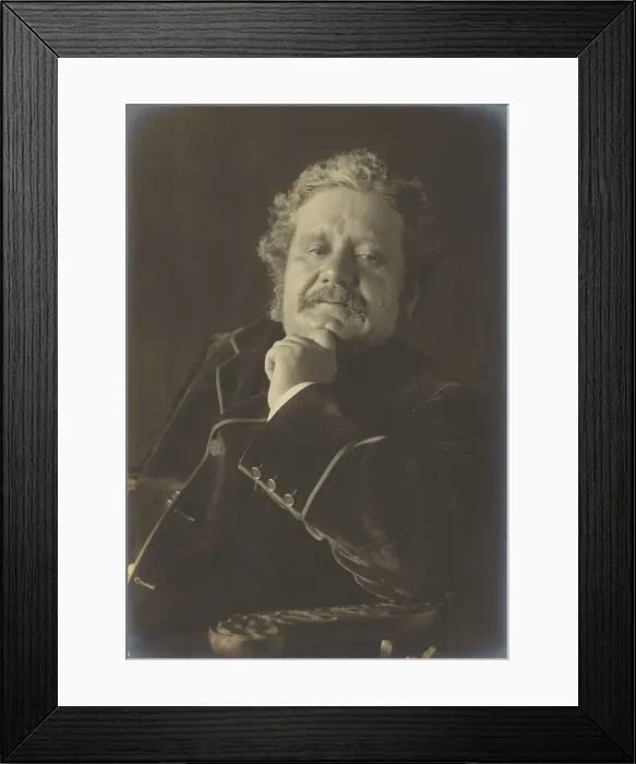 Framed Print : Portrait of a Man in Velvet Jacket, 1890-1900. Creator: Frederick Henry Evans Framed Print : Portrait of a Man in Velvet Jacket, 1890-1900. Creator: Frederick Henry Evans