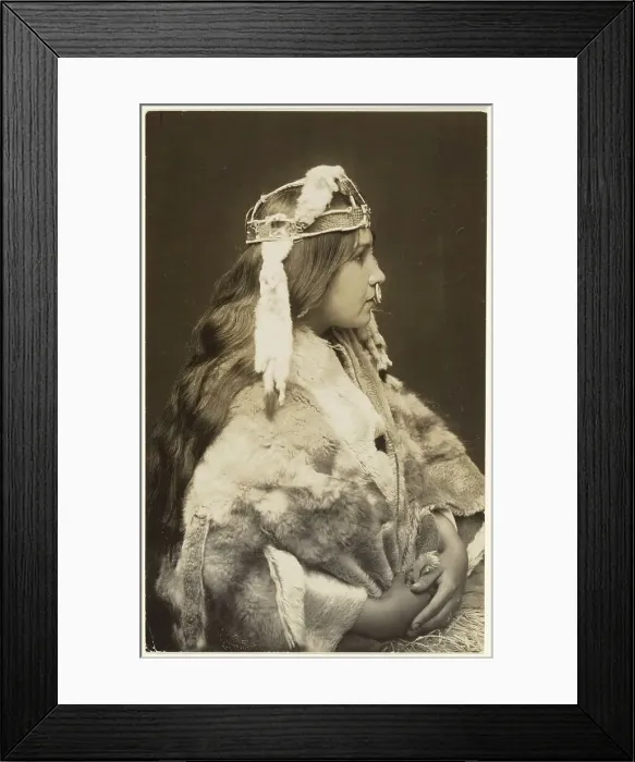 Framed Print : Naida, the Proud Princess, 1914. Creator: Edward Sheriff Curtis Framed Print : Naida, the Proud Princess, 1914. Creator: Edward Sheriff Curtis