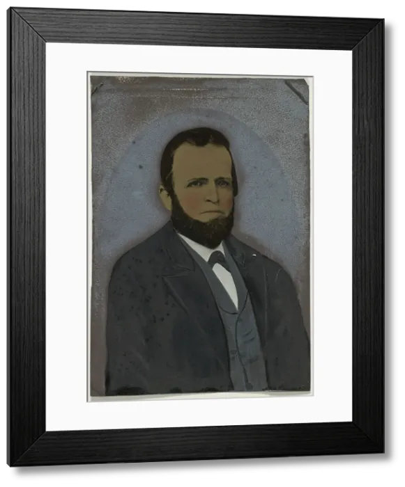 Framed Print : Portrait of bearded man, 1860s-1880s. Creator: Unknown Framed Print : Portrait of bearded man, 1860s-1880s. Creator: Unknown