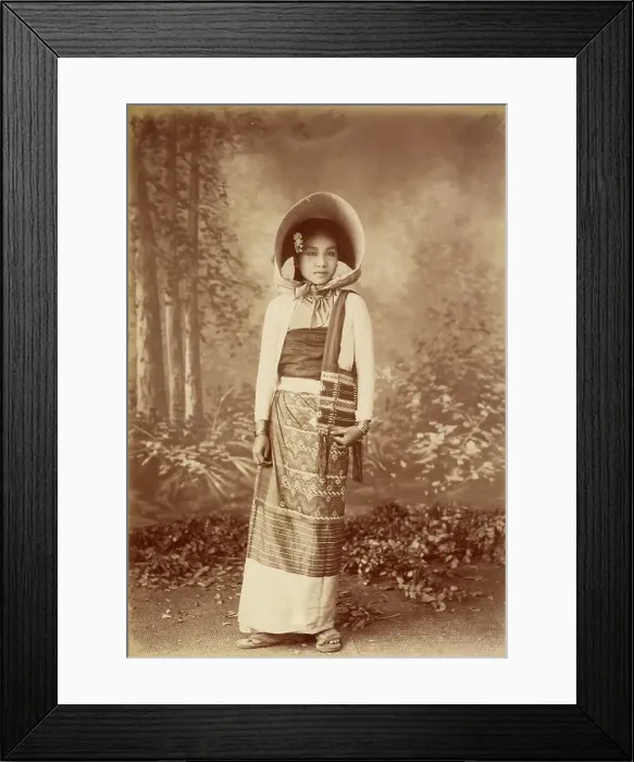 Framed Print : A Sawbwa Daughter, about 1885. Creator: Felice Beato Framed Print : A Sawbwa Daughter, about 1885. Creator: Felice Beato