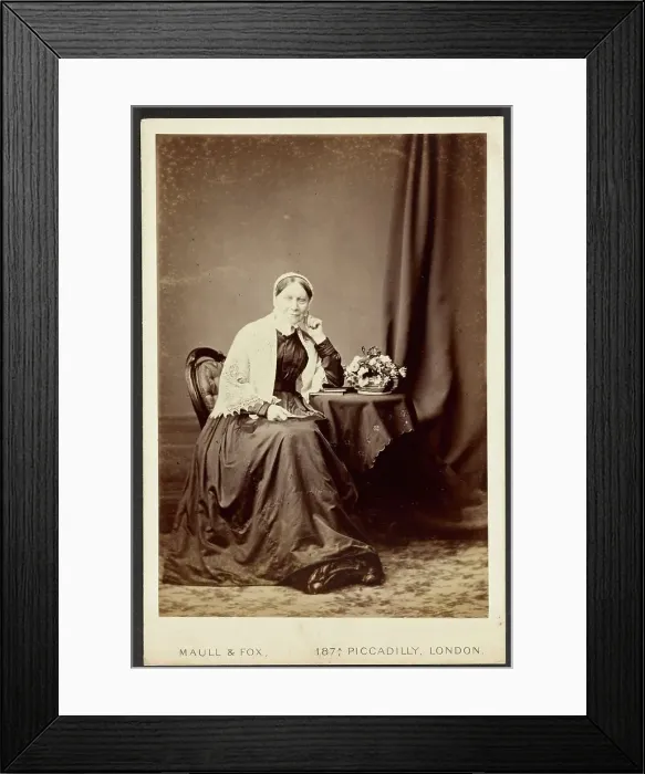 Framed Print : Portrait of seated woman, about 1879-1885. Creator: Maull & Fox Framed Print : Portrait of seated woman, about 1879-1885. Creator: Maull & Fox