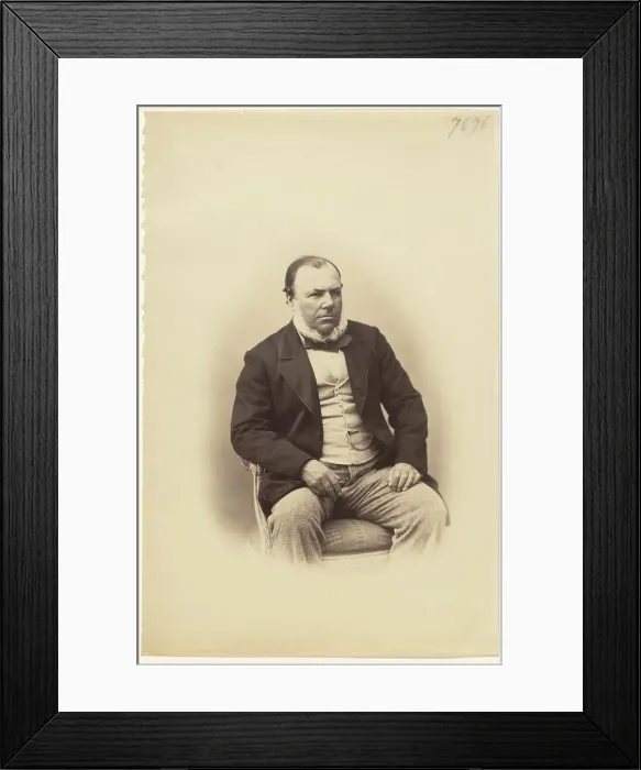 Framed Print : Portrait of a Seated Man, about 1858. Creator: Gustave Le Gray Framed Print : Portrait of a Seated Man, about 1858. Creator: Gustave Le Gray