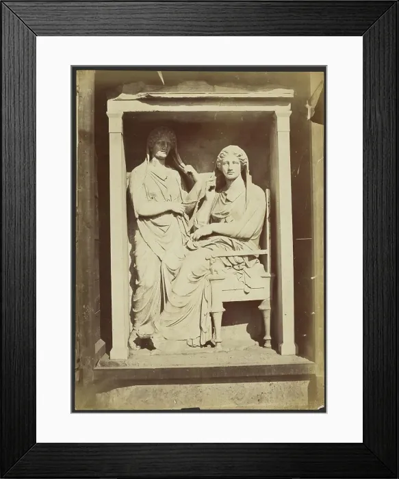 Framed Print : Two Sisters, 1860s. Creator: Petros Moraites Framed Print : Two Sisters, 1860s. Creator: Petros Moraites
