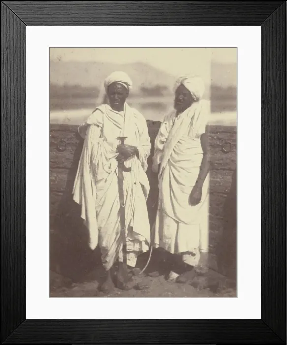 Framed Print : Portrait of Two North African Men on a Boat, 1865. Creator: Theodule Deveria Framed Print : Portrait of Two North African Men on a Boat, 1865. Creator: Theodule Deveria