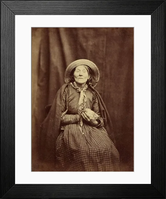 Framed Print : Seated Woman with a Bird, about 1855. Creator: Hugh Welch Diamond Framed Print : Seated Woman with a Bird, about 1855. Creator: Hugh Welch Diamond