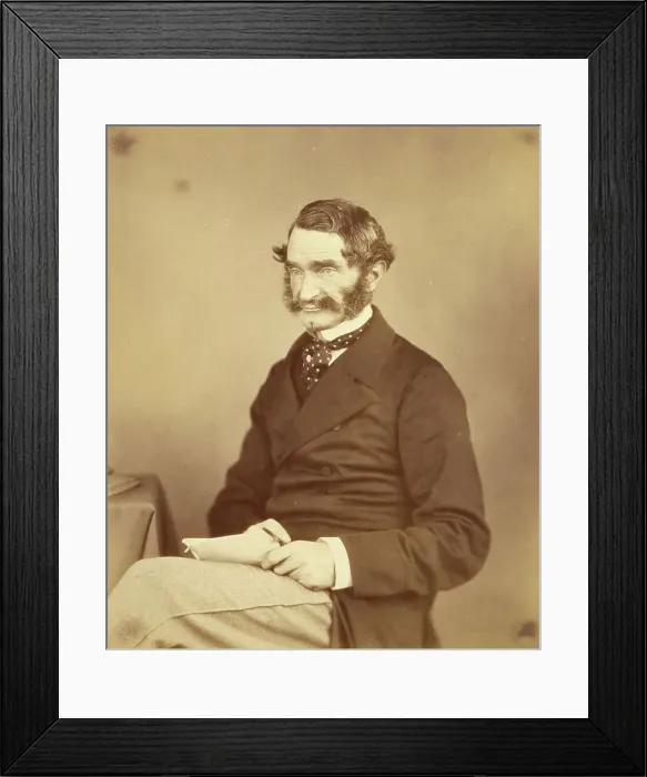 Framed Print : Portrait of General Sir Hope Grant, 1860. Creator: Felice Beato