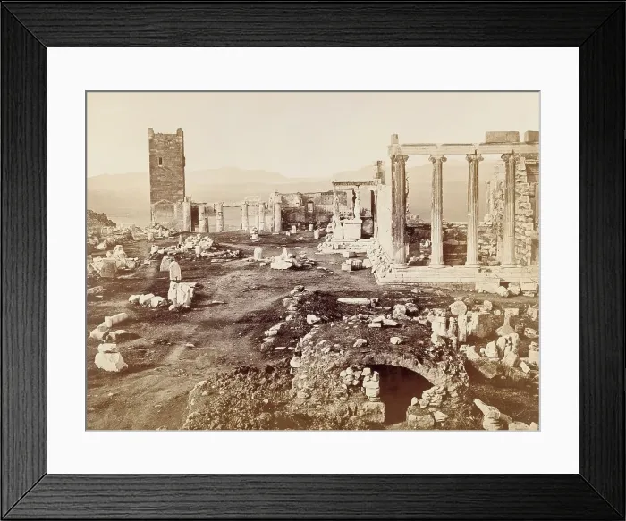 Framed Print : The Cistern on the Acropolis, Athens, 1870. Creator: Petros Moraites Framed Print : The Cistern on the Acropolis, Athens, 1870. Creator: Petros Moraites