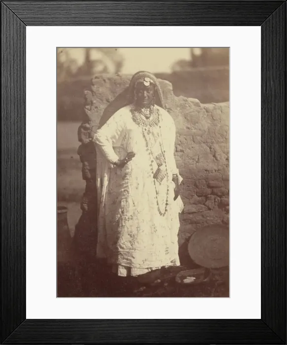 Framed Print : Portrait of a North African Woman, 1865. Creator: Theodule Deveria Framed Print : Portrait of a North African Woman, 1865. Creator: Theodule Deveria