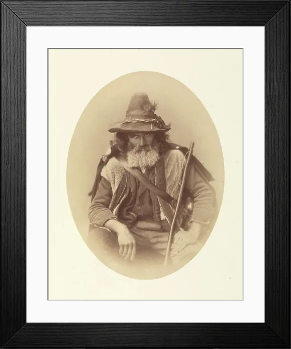 Framed Print : Italian Street Musician (Pifferaro), about 1855. Creator: Gustave Le Gray Framed Print : Italian Street Musician (Pifferaro), about 1855. Creator: Gustave Le Gray