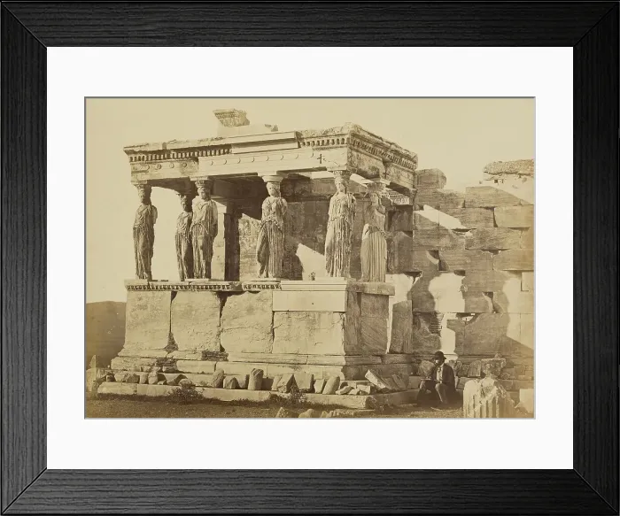 Framed Print : The Caryatid Porch of the Erechtheion, Athens, 1865. Creator: Konstantinos Dimitriou Framed Print : The Caryatid Porch of the Erechtheion, Athens, 1865. Creator: Konstantinos Dimitriou