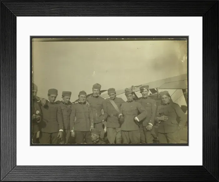 Framed Print : Group portrait of men in uniform, 1915-1930. Creator: Fedele Azari Framed Print : Group portrait of men in uniform, 1915-1930. Creator: Fedele Azari