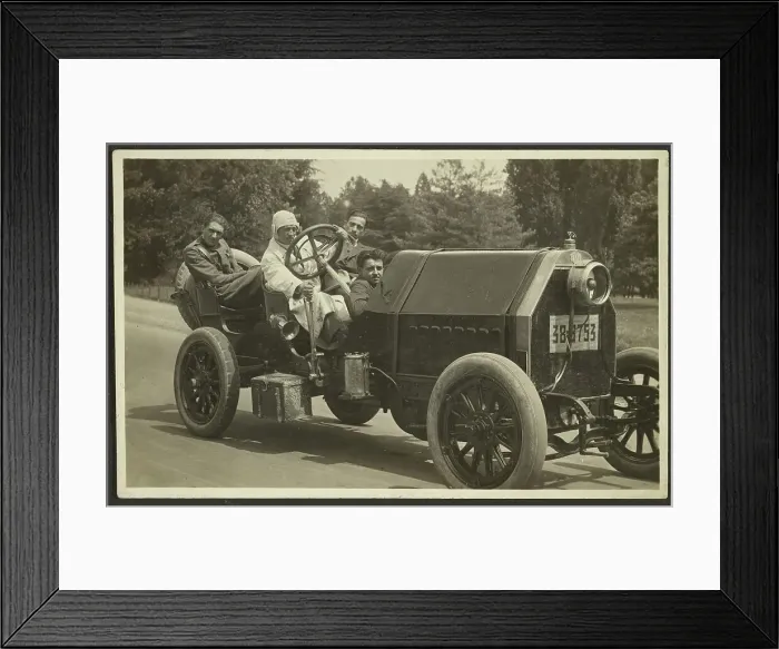 Framed Print : Group portrait in car, 1915-1925. Creator: Fedele Azari Framed Print : Group portrait in car, 1915-1925. Creator: Fedele Azari