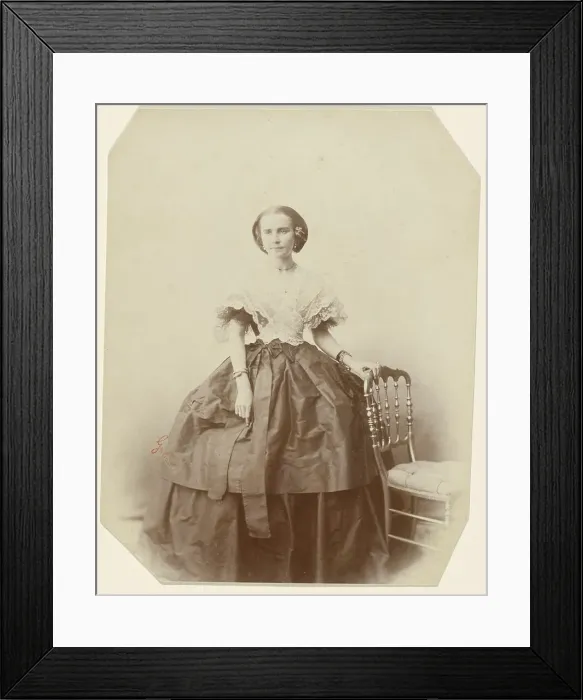 Framed Print : Portrait of a Lady, 1855. Creator: Gustave Le Gray Framed Print : Portrait of a Lady, 1855. Creator: Gustave Le Gray