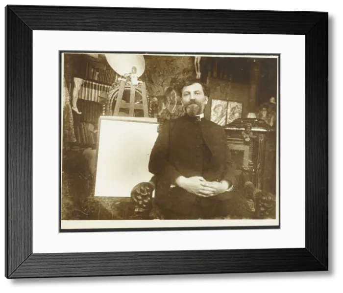 Framed Print : Self-Portrait of Alphonse-Marie Mucha, negative about 1900; print about 1980. Creator: Alphonse Mucha Framed Print : Self-Portrait of Alphonse-Marie Mucha, negative about 1900; print about 1980. Creator: Alphonse Mucha