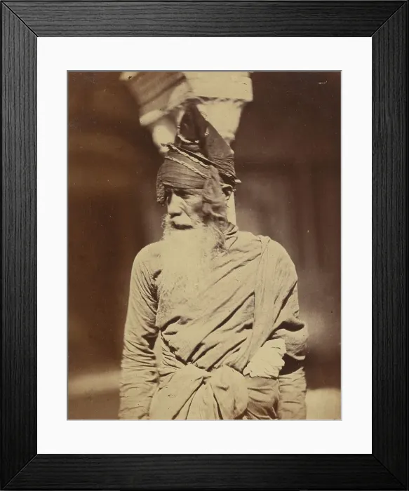 Framed Print : Portrait of a Native Servant, 1858-1859. Creator: Felice Beato Framed Print : Portrait of a Native Servant, 1858-1859. Creator: Felice Beato