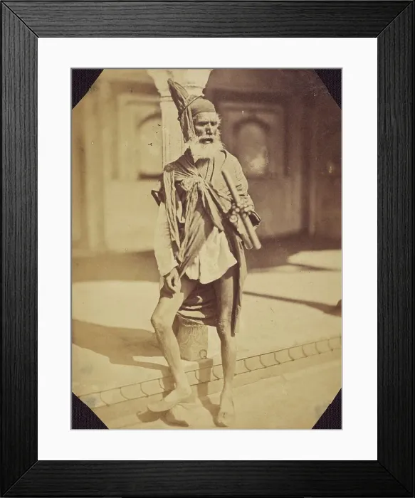 Framed Print : Fakir, 1858. Creator: Felice Beato Framed Print : Fakir, 1858. Creator: Felice Beato