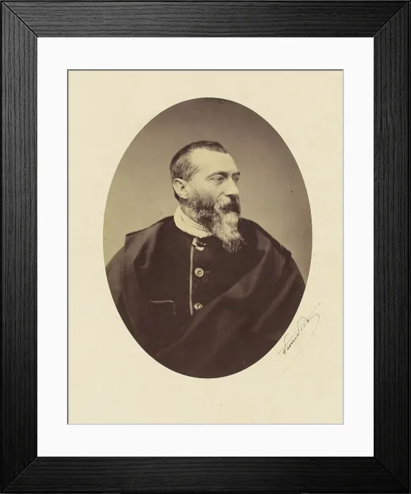 Framed Print : Portrait of Jean-Baptiste Alphonse Karr, 1857-1865. Creator: Pierre Petit Framed Print : Portrait of Jean-Baptiste Alphonse Karr, 1857-1865. Creator: Pierre Petit