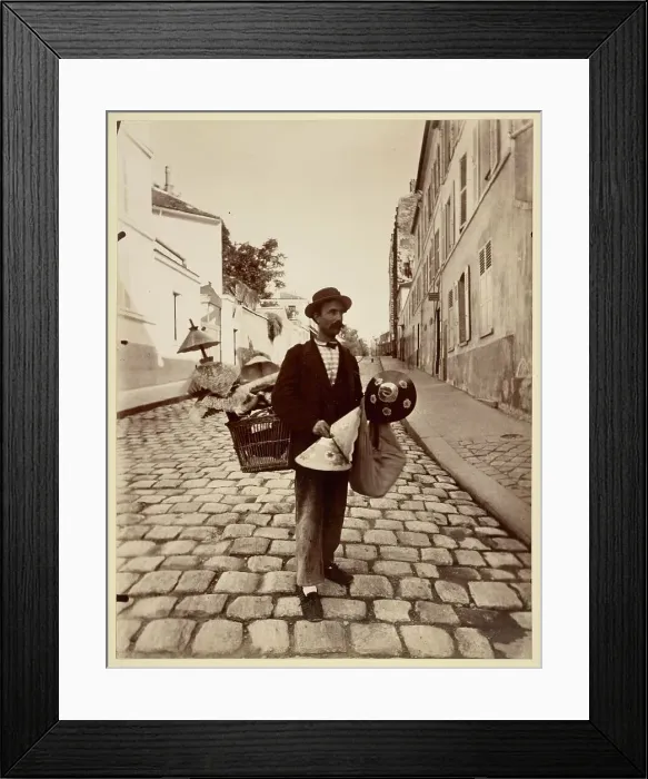 Framed Print : Marchand d'Abat-Jours, 1901. Creator: Eugene Atget Framed Print : Marchand d'Abat-Jours, 1901. Creator: Eugene Atget