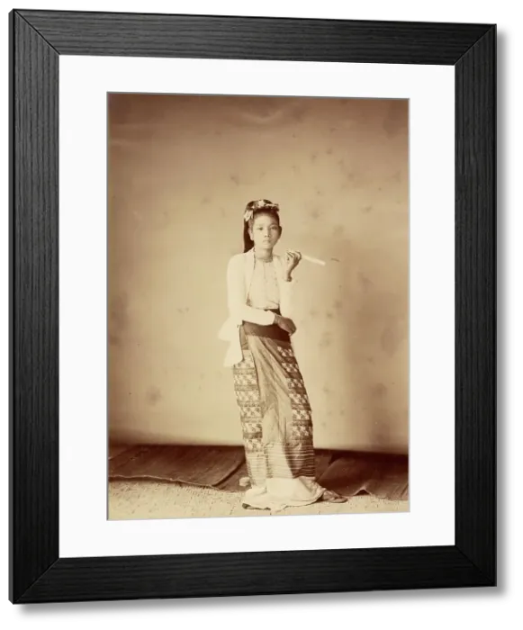 Framed Print : An Interpreter's Wife, about 1885. Creator: Felice Beato Framed Print : An Interpreter's Wife, about 1885. Creator: Felice Beato