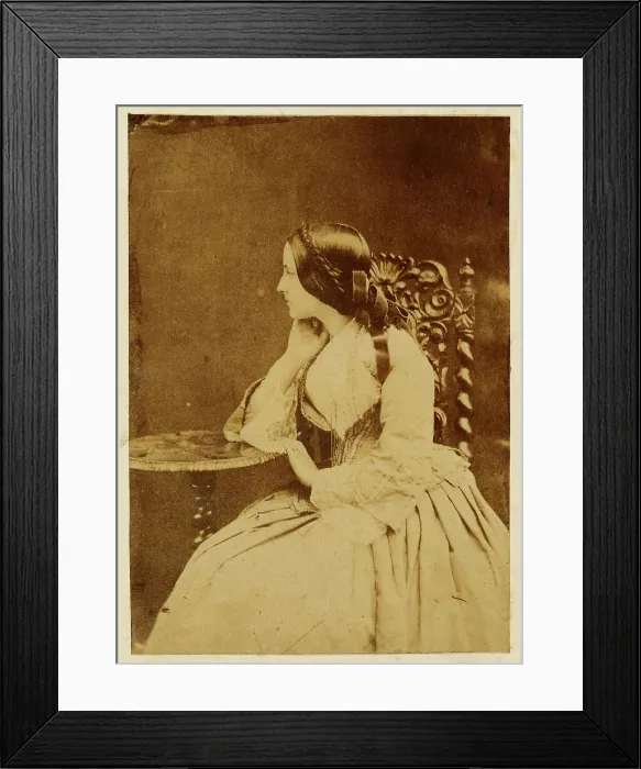 Framed Print : Portrait of a Lady, about 1850-1855. Creators: Achille Deveria, Theodule Deveria Framed Print : Portrait of a Lady, about 1850-1855. Creators: Achille Deveria, Theodule Deveria