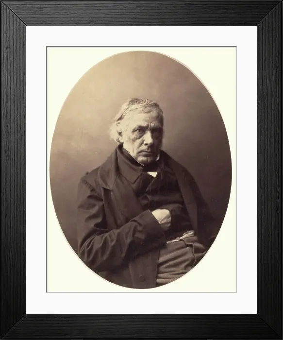 Framed Print : Portrait of Victor Cousin, 1854-1859. Creator: Gustave Le Gray