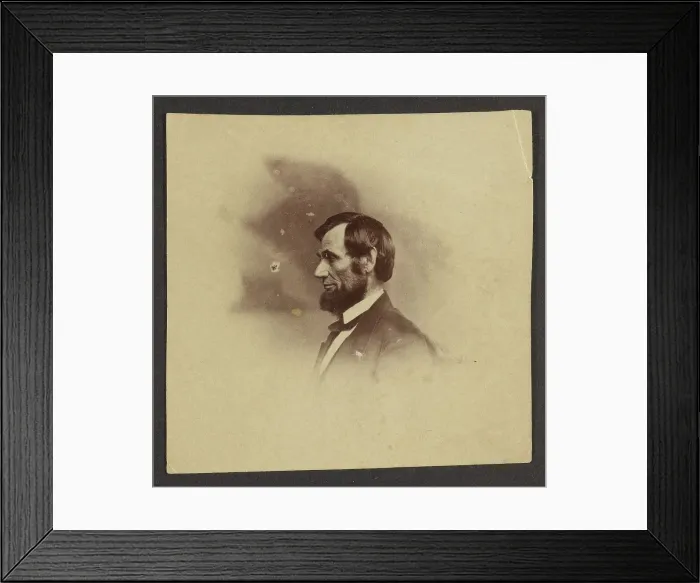Framed Print : Abraham Lincoln, about 1860-1865. Creator: Unknown Framed Print : Abraham Lincoln, about 1860-1865. Creator: Unknown