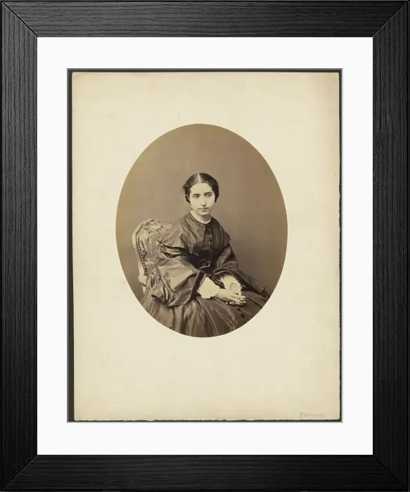 Framed Print : Portrait of a Woman, mid-19th century. Creator: Paul De Gaillard Framed Print : Portrait of a Woman, mid-19th century. Creator: Paul De Gaillard