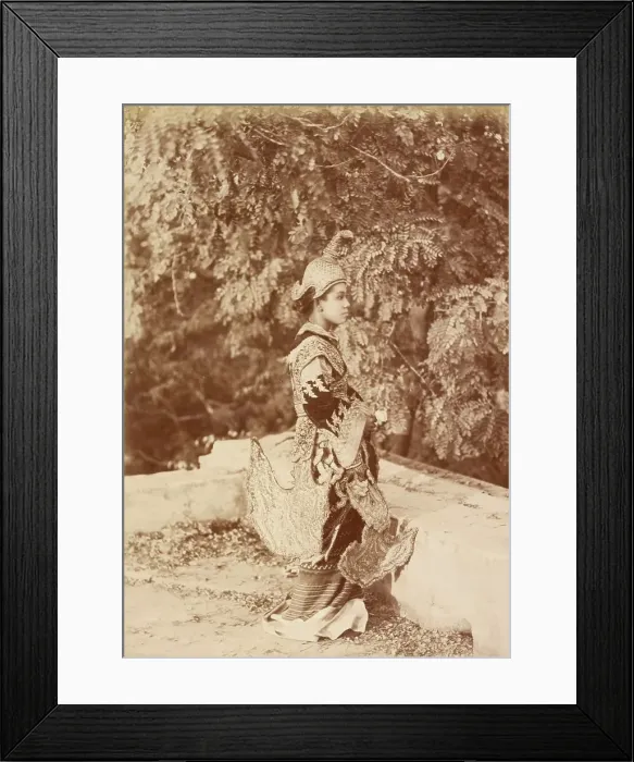Framed Print : Burmese Princess, about 1885. Creator: Felice Beato Framed Print : Burmese Princess, about 1885. Creator: Felice Beato