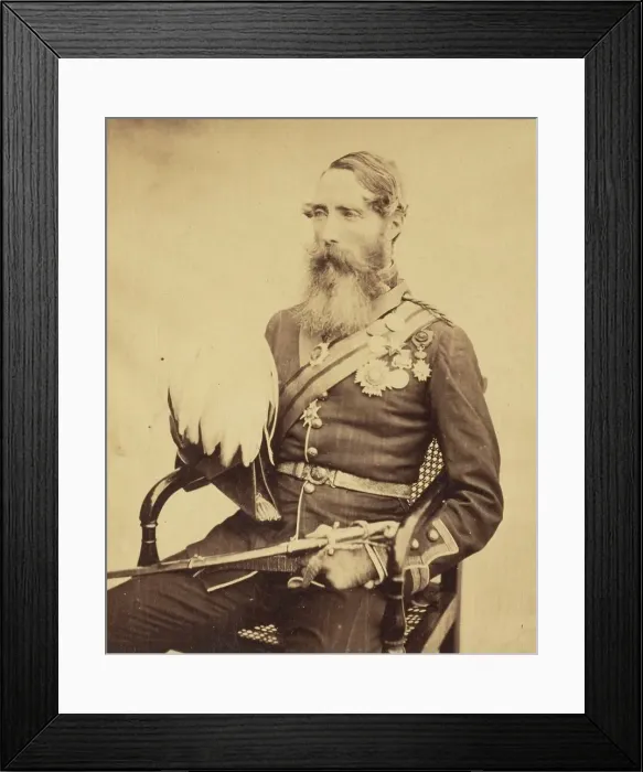 Framed Print : Portrait of Brigadier General Sir Charles Van Straubenzee, 1860. Creator: Felice Beato Framed Print : Portrait of Brigadier General Sir Charles Van Straubenzee, 1860. Creator: Felice Beato