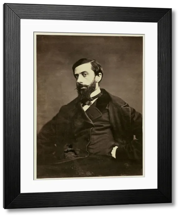 Framed Print : Portrait of Charles-Theodule Deveria, 1861. Creator: Charles Marville Framed Print : Portrait of Charles-Theodule Deveria, 1861. Creator: Charles Marville