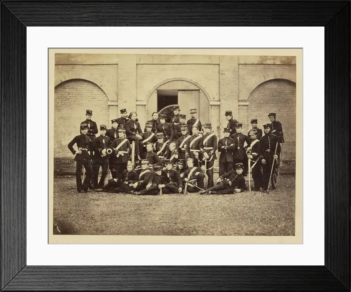Framed Print : Group portrait of military students, about 1857-1859. Creator: Unknown Framed Print : Group portrait of military students, about 1857-1859. Creator: Unknown