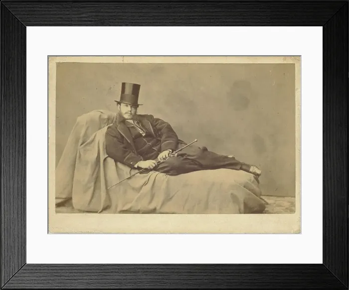 Framed Print : Self portrait, about 1858. Creator: Adrien Alban Tournachon Framed Print : Self portrait, about 1858. Creator: Adrien Alban Tournachon