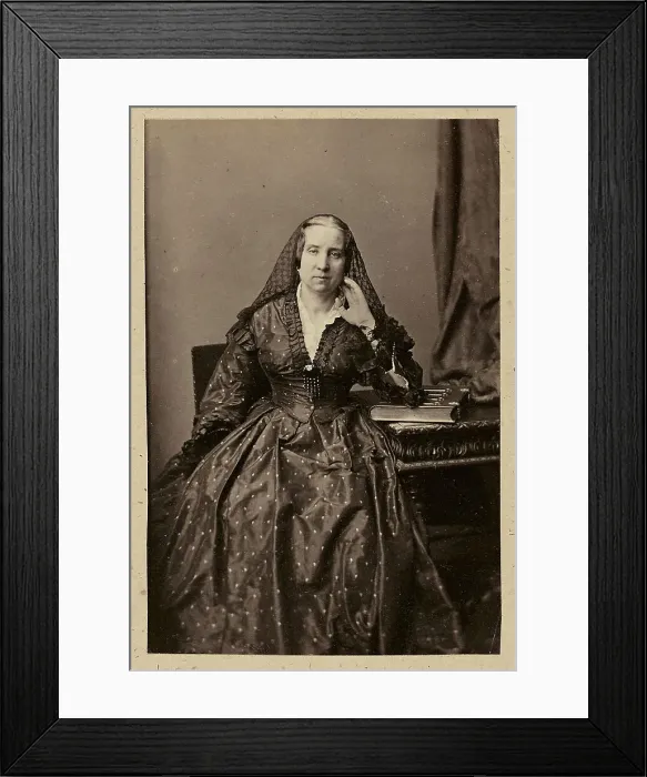 Framed Print : Portrait of a Lady, 1863. Creators: Achille Deveria, Theodule Deveria Framed Print : Portrait of a Lady, 1863. Creators: Achille Deveria, Theodule Deveria