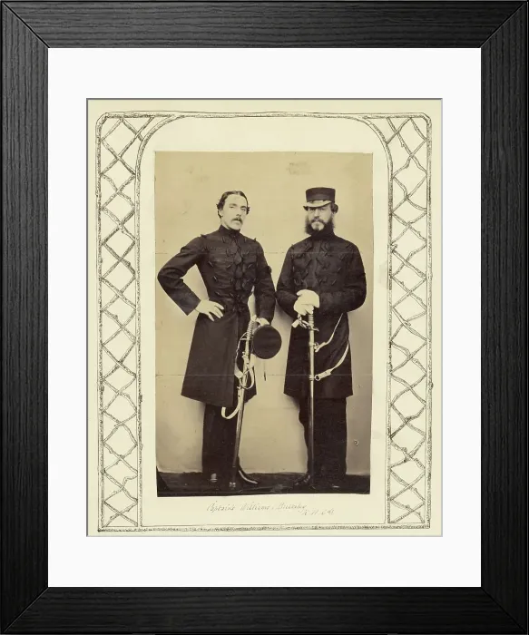 Framed Print : Captain Williams and Captain Bulkeley, Royal Horse Guards, about 1860-1865. Creator: Unknown Framed Print : Captain Williams and Captain Bulkeley, Royal Horse Guards, about 1860-1865. Creator: Unknown