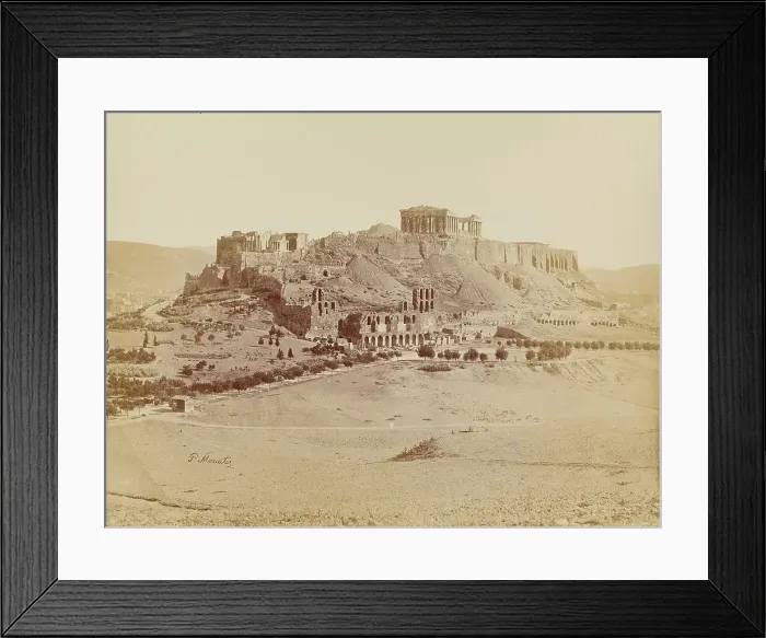 Framed Print : General view of the Acropolis from the southwest, 1880. Creator: Petros Moraites Framed Print : General view of the Acropolis from the southwest, 1880. Creator: Petros Moraites