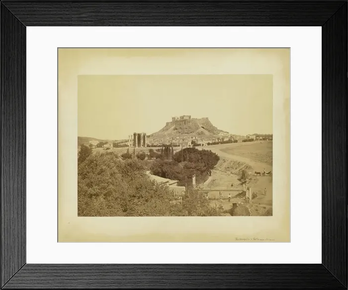 Framed Print : The Acropolis from the Southeast, Athens, 1870. Creator: Petros Moraites Framed Print : The Acropolis from the Southeast, Athens, 1870. Creator: Petros Moraites