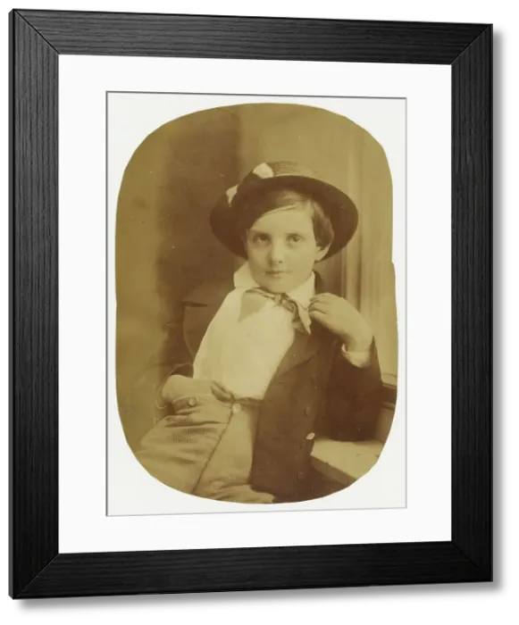 Framed Print : Portrait of a Young Boy, about 1860. Creator: Oscar Gustav Rejlander Framed Print : Portrait of a Young Boy, about 1860. Creator: Oscar Gustav Rejlander