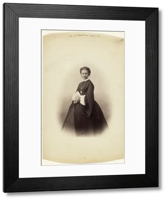 Framed Print : Portrait of Celine Montaland (?), about 1858. Creator: Gustave Le Gray Framed Print : Portrait of Celine Montaland (?), about 1858. Creator: Gustave Le Gray