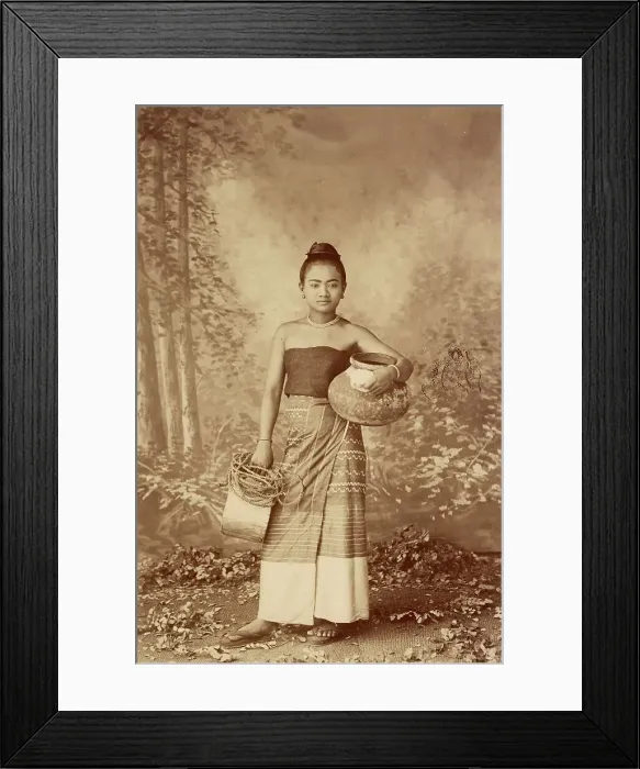 Framed Print : Burmese Peasant Girl as Decolte, about 1885. Creator: Felice Beato Framed Print : Burmese Peasant Girl as Decolte, about 1885. Creator: Felice Beato