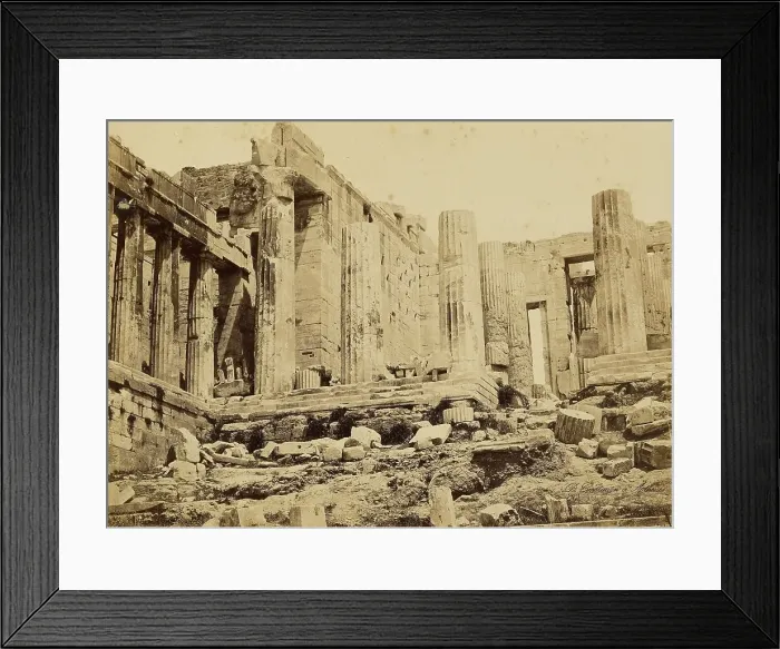 Framed Print : Athens - Acropolis, Propylea from the west, 1865. Creator: Konstantinos Dimitriou Framed Print : Athens - Acropolis, Propylea from the west, 1865. Creator: Konstantinos Dimitriou