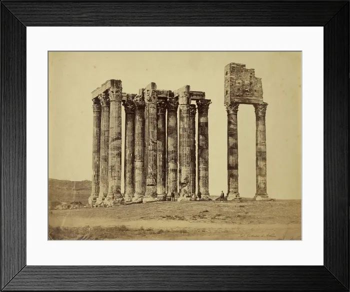 Framed Print : Athens - temple of Zeus Olypmpios, 1865. Creator: Konstantinos Dimitriou Framed Print : Athens - temple of Zeus Olypmpios, 1865. Creator: Konstantinos Dimitriou