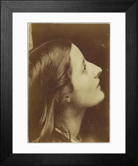 Framed Print : Portrait of a Woman in Profile, about 1860. Creator: Oscar Gustav Rejlander Framed Print : Portrait of a Woman in Profile, about 1860. Creator: Oscar Gustav Rejlander