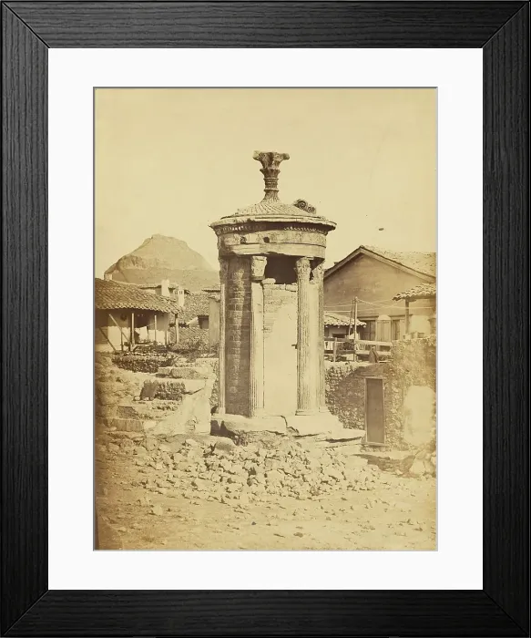 Framed Print : Choragic Monument of Lysicrates, about 1860. Creator: Konstantinos Dimitriou Framed Print : Choragic Monument of Lysicrates, about 1860. Creator: Konstantinos Dimitriou