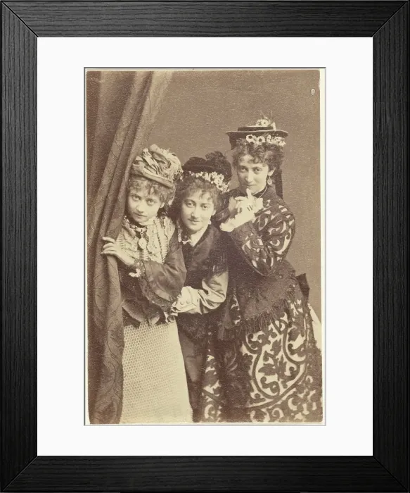 Framed Print : Portrait of Three Women, late 19th century. Creator: Unknown Framed Print : Portrait of Three Women, late 19th century. Creator: Unknown