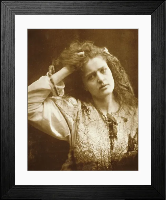 Framed Print : Ophelia, negative 1875; print 1900. Creator: Julia Margaret Cameron Framed Print : Ophelia, negative 1875; print 1900. Creator: Julia Margaret Cameron