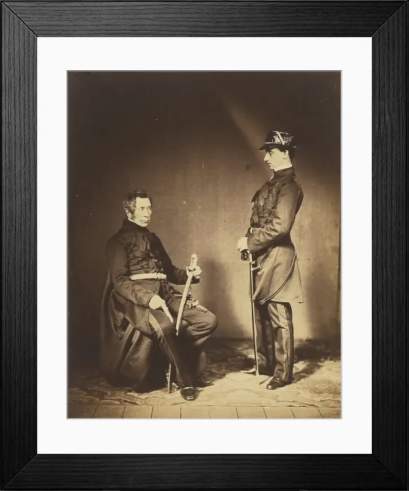 Framed Print : Lt. Gen. Sir J. Burgoyne, G.C.B. & Lt. Stopford, A.D.C. 1855. Creator: Roger Fenton