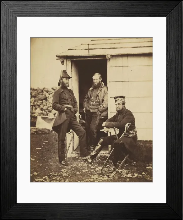 Framed Print : Officers on the Staff of Lt. General Sir G. Brown. 1855. Creator: Roger Fenton Framed Print : Officers on the Staff of Lt. General Sir G. Brown. 1855. Creator: Roger Fenton