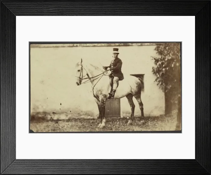 Framed Print : Man on a Horse, late 19th century. Creator: Unknown Framed Print : Man on a Horse, late 19th century. Creator: Unknown