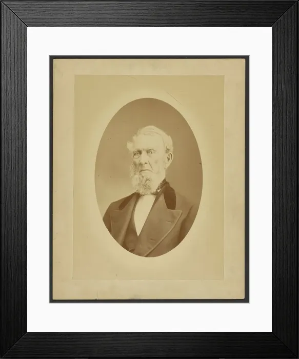 Framed Print : Portrait of Israel Knapp, aged 79 years, 1876. Creator: Unknown Framed Print : Portrait of Israel Knapp, aged 79 years, 1876. Creator: Unknown